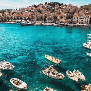 Panoramic view of Croatia and Adriatic Sea coastline – popular Mediterranean travel destination